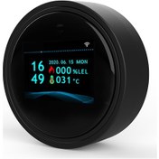 Resim Gaz Kaçak Dedektörü Wifi Ev Gaz Alarmı Tuya App Monitör Mini Gaz Dedektörü Ev Mutfak Banyo Depolar Renkli Lcd Ekran Mutfak Doğal Propan Gaz Dedektörü 