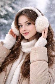 Resim MYZİ STORE KADIN KATLANABİLİR PELUŞ KULAKLIK ISITICI SOĞUKTAN KORUYUCU SOFT KIŞLIK AKSESUAR Vizon Tek Ebat 