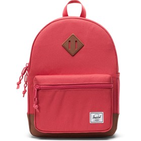 Resim Herschel Heritage™ Çocuk | Su İtici Kumaş Sırt Çantası, 15 L - Canlı Kırmızı - Taba / OS 