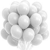 Resim Pastel Balon Beyaz 100 Adet BEYAZ 