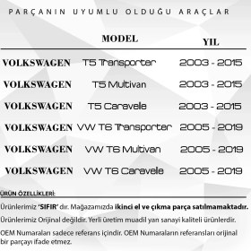 Resim Alpha Auto Part Volkswagen T5 ve T6 Için Yan Sürgülü Cam Kilit Tablası 