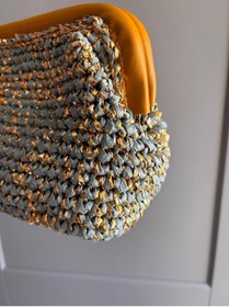 Resim UNİCORNS Simli Hasır Çanta , Hasır Burslu Çanta, Hasır Clutch 