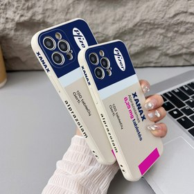Resim EXANAX Chill Pill Box Telefon Kılıfı for iphone 16, 16E, 15, 14, 13, 12 Mini, 11 Pro Max, X, XR, XSMAX, 8, 7 E Plus ile uyumlu, yaratıcı yan baskıları ve şok geçirmez yumuşak arka ile 
