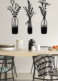 Resim Metalium Concept Dekoratif Metal Duvar Tablosu Bahar Çiçekleri 16x43cm X 3 Adet 