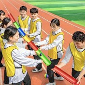 Resim 11 parça renkli top yuvarlama seti, takım oluşturma aktivite oyunu - canlı tasarım/interaktif çok oyunculu meydan okuma, grup uyumuna ve iş birliğine uygun, eğlence için mükemmel, rastgele renklerle dış mekan etkinlikleri ve takım ruhu eğitimi için ideal. 