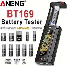 Resim ANENG BT169 Pil Kapasite Test Cihazı Dijital Ekran Kontrollü Yük Analizörü Ekranı Kontrol Edin AAA AA Düğme Hücresi Evrensel Test Cihazı Pil yok 