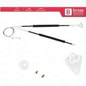 Resim Renault Megane 1996-2003 4/5 Kapı İçin Arka Sol Cam Kriko Seti 