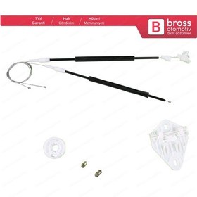 Resim Renault Megane 1996-2003 4/5 Kapı İçin Arka Sol Cam Kriko Seti 