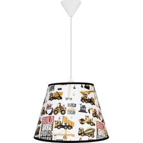 Resim Şenay Aydınlatma Çocuk Odası Konik Pvc Avize Sarkıt-Siyah Sarı 