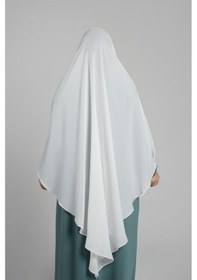 Resim Hürrem Bone Krem Pratik Hazır Geçmeli Tesettür Eşarp Krep Bağcıklı Sufle Hijab 2313 40 Krem 