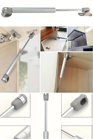 Resim BULİTRA Su Armatürleri 2 Adet Dolap Kapak Pistonu Mutfak Dolabı Kapağı Gazlı Amortisörlü Piston 100n / 25cm - Gri Renk 