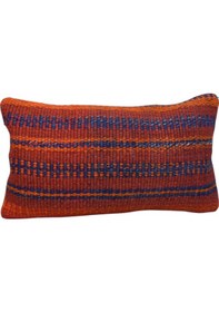 Resim Zehra Abla Halı Yeni El Dokuma Dekoratif Lumbar Kilim Kırlent Yastık Kılıfı 6104 