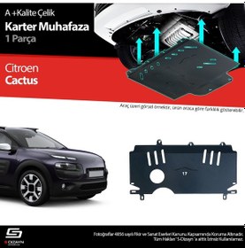 Resim S-dizayn Citroen Cactus Çelik Karter Muhafaza 2014 Üzeri A+ Kalite 