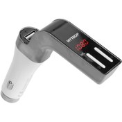 Resim Genel Markalar Hy-xcb75 5v 2.1a Led Ekran Usb+tf Desteği Gri Bluetooth Fm Transmitter 