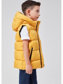 Resim Benitto Kids Kapüşonlu Erkek Çocuk Şişme Yelek 51311 Hardal 