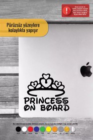 Resim Genel Markalar Princess on Board - Araç, Oto, Laptop, Duvar Uyumlu Sticker 30*24 Cm 