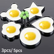 Resim 3'lü/5'li Yumurta ve Pankek Şekillendirici Set - Paslanmaz Çelik, Kahvaltı İçin Yaratıcılık ve Sağlık; Karavanlar, Kamp ve Küçük Mutfaklar İçin İdeal 