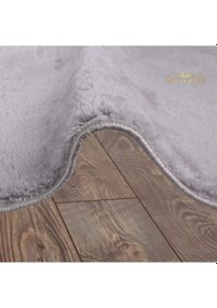 Resim Bonny Home Elite Gri 100x100 Cm Yuvarlak Peluş Banyo Paspası Kaymaz Gri 