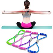 Resim 2 Adet/1 Adet Ev Kullanımı İçin Ergonomik Tasarımlı 8 Şekilli Elastik Direnç Bandı, Köpük Saplı - Karın, Bel, Kol ve Bacak Esnetme ile Yoga ve Fitness Antrenmanları için Başlangıç Seviyesi 