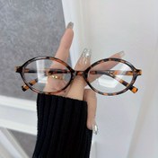 Resim 1 Adet Klasik Şeffaf Lens Gözlük - Oval Tam Çerçeve, Kaplumbağa Desenli, Kadın & Erkek için Uniseks Moda Gözlüğü, Günlük ve Resmi Kıyafetler için Çok Yönlü, Rahat Kullanım, Şık Çerçeveli, Konforlu Kalıp, Stil Tutkunları İçin İfade Parçası 