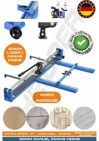 Resim Yeni Nesil Blue 120cm Lazerli Yağlı Çift Sürgülü Hassas Kesim Metreli Seramik Fayans Granit Kesme Makinesi 