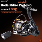 Resim DEUKIO 1000 Serisi Hafif Dayanıklı Fırlatmalı Olta Makinesi, 4+1BB Paslanmaz Çelik Rulmanlar, 5.2:1 Dişli Oranı, Alüminyum Alaşımlı ve Naylon Yapı, Her İki El İçin Uygun Sap, Boşaltma Uyarısı Sistemi, Siyah & Turuncu Tasarım 