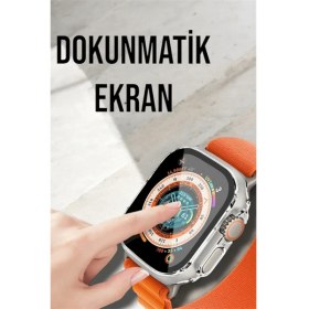 Resim Bluetooth Bağlantılı 49MM Dokunmatik Akıllı Saat Sağlık ve Spor Takip Özellikli 