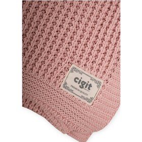 Resim Cigit Selanik Triko Battaniye 80x100 +/-5 Cm Somon 