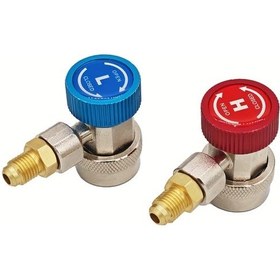 Resim Dream011 R134a Soğutucu Hızlı Kuplaj Bağlantı Adaptörleri Ve Ayarlanabilir Manifold Ölçer Seti 