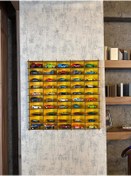 Resim Oyuncak Araba Rafı Mobilya Sarı 