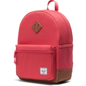 Resim Herschel Heritage™ Çocuk | Su İtici Kumaş Sırt Çantası, 15 L - Canlı Kırmızı - Taba / OS 