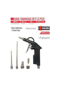 Resim Hava Seti 5 Parça Hava Tabancası Seti Profesyonel Kompresör Seti 