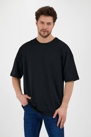 Resim Drappe Unisex Gri 2’li Hazır Paket Oversize T-shirt-1 