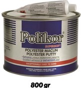 Resim Polikor 800 Gram Çelik Macun Oto Kaporta Polyester Tamir Macunu Zımpara Sertleştirici 