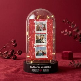Resim Biricik Sevgilim Kişiye Özel Işıklı Fanus 