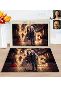 Resim Bk Gift Kişiye Özel Sevgili Karikatürlü 1000 Parça Profesyonel Puzzle-12, 1000 Puzzle, Sevgililer Günü Hediyesi, Sevgiliye Hediye Kobitmeyencom36182 B 