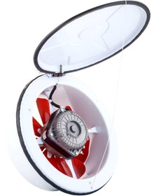 Resim Fansan 20 Cm Tka 200 40w 650m3/h 1350dd 230v Monofaze Kapaklı Aksiyel Duvar Baca Cam Aspiratörü Fanı 