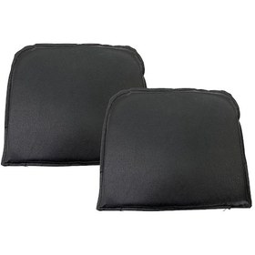 Resim Knsz sırt minderi 2 li zng&mğr&uslu syh suni deri cırtlı tel bar sandalyesi sırtı için 