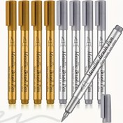 Resim 4 adet Su Geçirmez Metalik Markör, İşaretin Güçlü, Metal, Ahşap, DIY Boyama, Lastik, Plastik ve Diğer Yüzeyler için Uygun, Sanatçılar ve Boyama Tutkunları için En İyi Seçim 