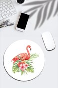 Resim pixolog Çiçekli Flamingo Desenli Mousepad 