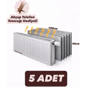 Resim Ankaflex 5 Adet Petek Arkası Isı Yalıtım Levhası Alüminyum Folyo 5 Radyatör Arkalığı 