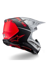 Resim Alpinestars Supertech M10 Flood Off-Road Kaskı Gri Kırmızı Siyah 