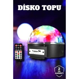 Resim Bluetooth ve Uzaktan Kumandalı Çok Renkli Masaüstü Disko Topu Nemere 