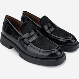 Resim Valmenti Kadın Hakiki Deri Makosen Ayakkabı 957 42003 Bn Ayk Sk24-25 Syh Krsk Rgn/tay SIYAH RUGAN 