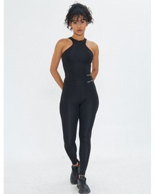 Resim Sportempt Lesa Wear Çapraz Detaylı Basic Spor Crop Atlet Siyah 