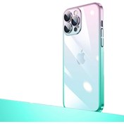 Resim Başkenttekno Iphone 14 Pro Kılıf Parlak Renk Geçişli Kamera Korumalı Senkron Kapak 