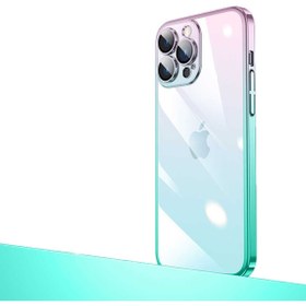 Resim Başkenttekno Iphone 14 Pro Kılıf Parlak Renk Geçişli Kamera Korumalı Senkron Kapak 