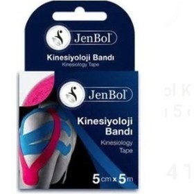 Resim Jenbol Kinesiology Tape Ağrı Bandı 5 Cm X 5 M - Pembe 