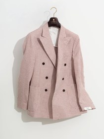 Resim Borriello X Enis Inci - Brick Pied de Poule Double Breasted Blazer - 54 