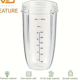 Resim Sunshine022 Nutri Bullet 600w 900w Uyumlu 18oz Yedek Smoothie Bardağı 